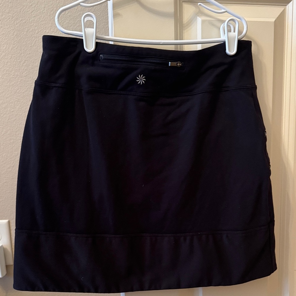 Athleta Black Mini Skirt with Zipper Accents - Picture 5 of 6
